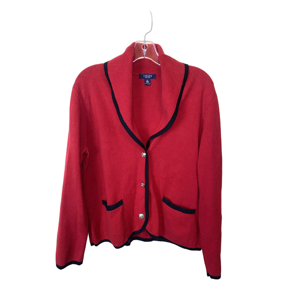 Chaps Sweaters Ralph Lauren Chaps Sweater Cardigan Xl Red Navy Blue